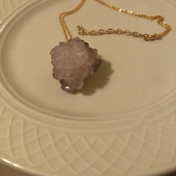 Light Amethyst Druzy Crystals Jewelry - Spirit Quartz/Cactus Quartz Covered druzy crystals